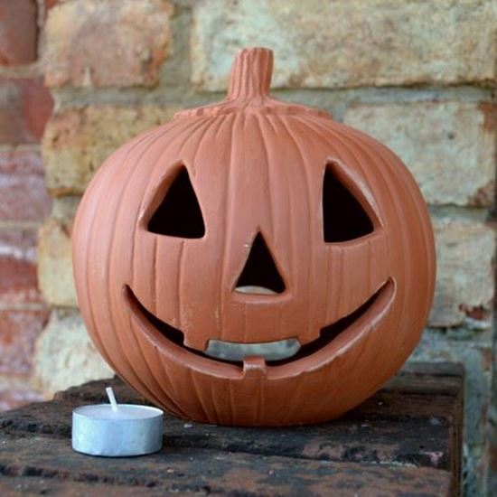 Halloween Pumpkin Lantern | Terracotta.uk.com | Hand-made UK Terracotta ...