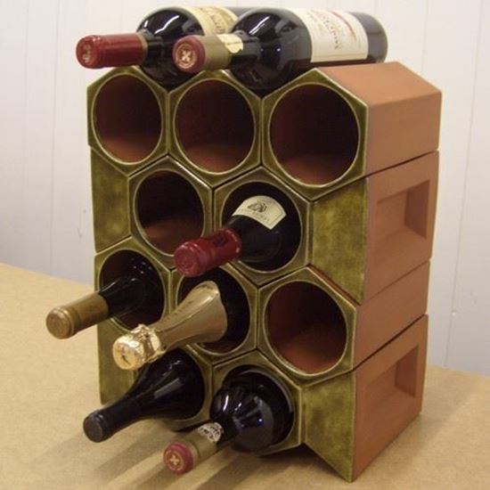 Glazed Terracotta Wine Racks Handmade UK