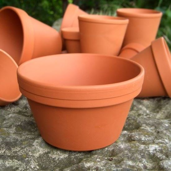  Half  Flower  Pot  13cm x 7 5cm Terracotta uk com Hand 