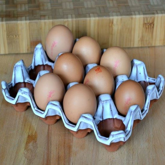 Ceramic Egg Holders | 12 Eggs - Oyster Glaze | Terracotta.uk.com | Hand ...