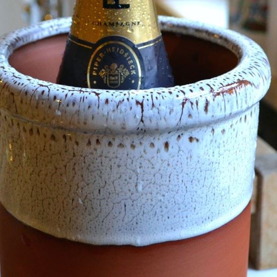 Round Terracotta Wine Cooler Handmade UK